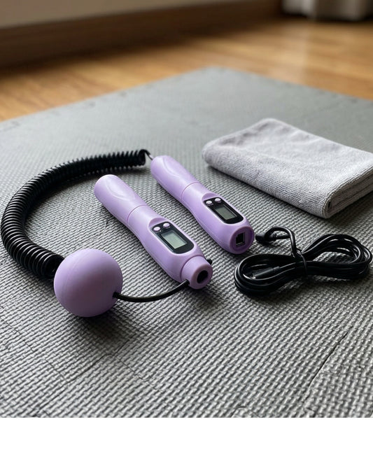 Ymxvk Lavender Digital Cordless Jump Rope Set