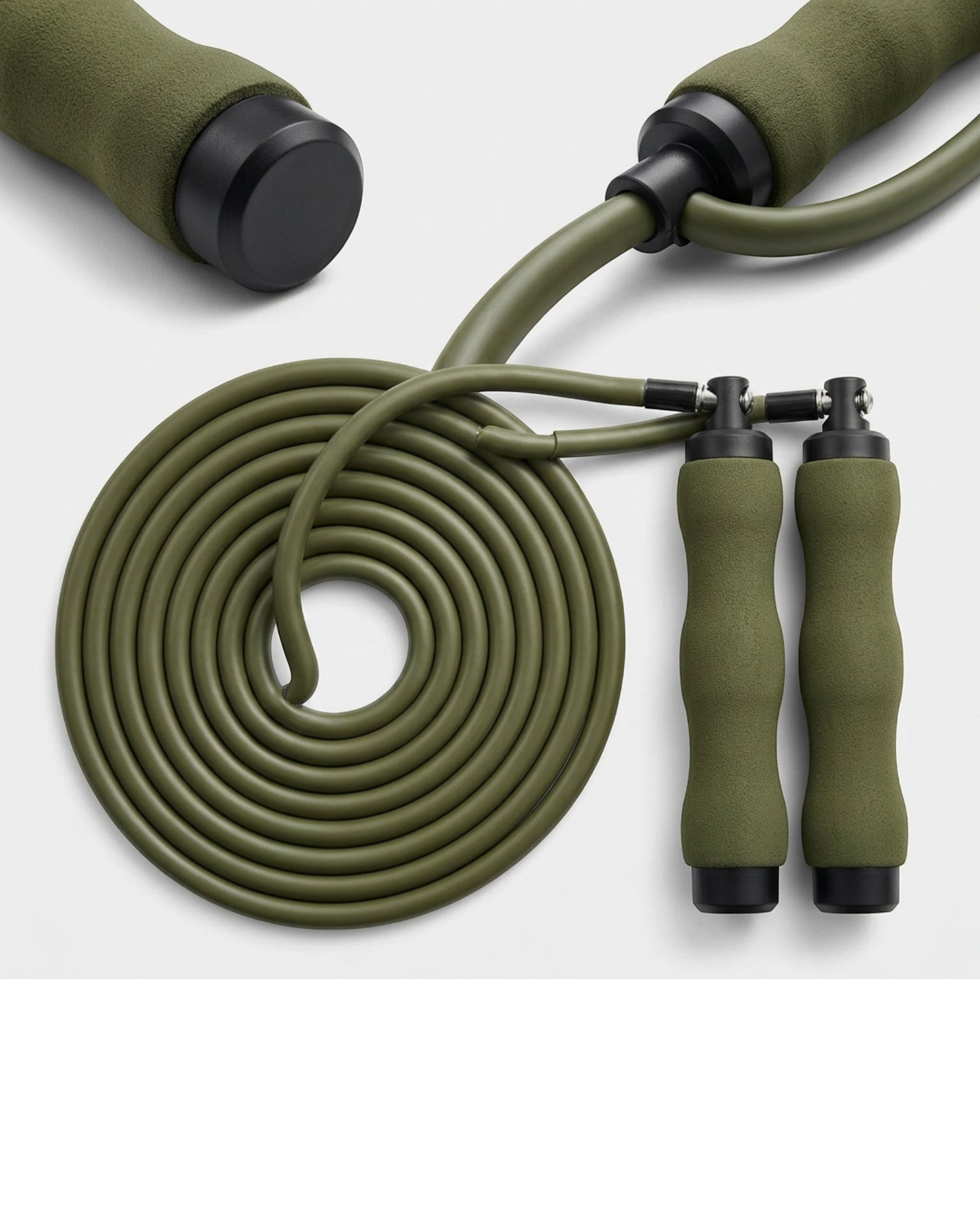 Ymxvk Olive Weighted Jump Rope 1 lb Foam Handles