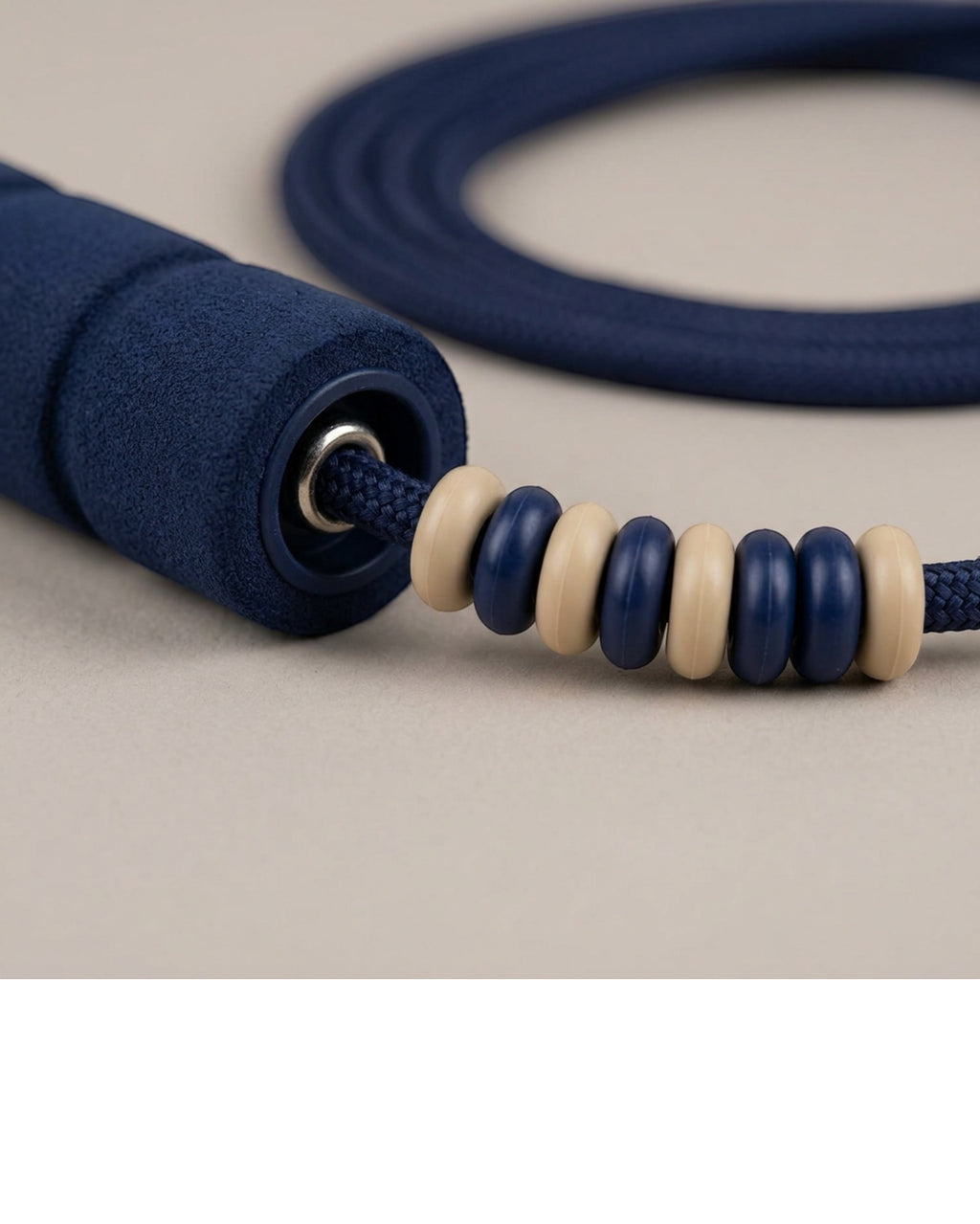 Ymxvk 52 Bead Segmented Jump Rope 2.8 m Navy Sand - Detail view