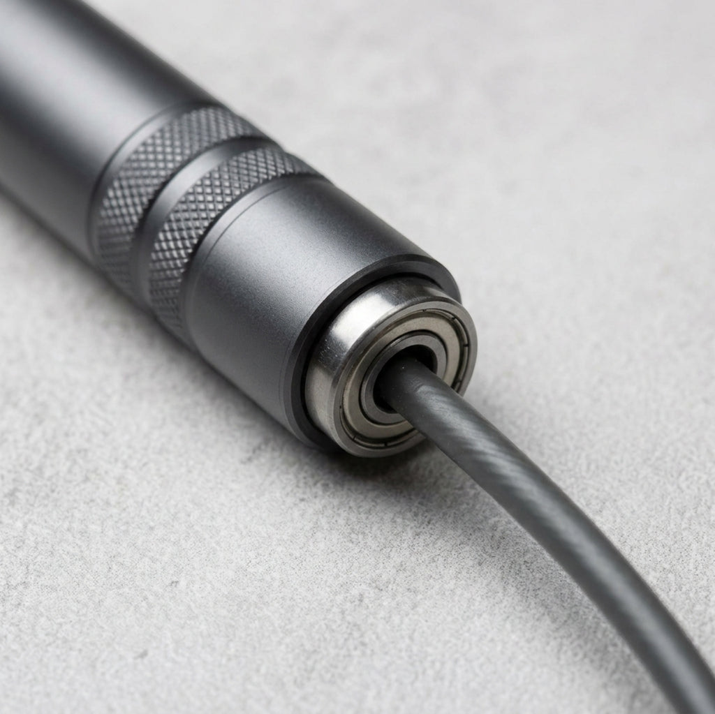 Ymxvk Cablearc Coated Steel Jump Rope Adjustable 9.8 ft Graphite - Detail view