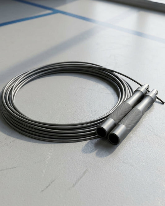 Ymxvk Cablearc Coated Steel Jump Rope Adjustable 9.8 ft Graphite - Lifestyle view