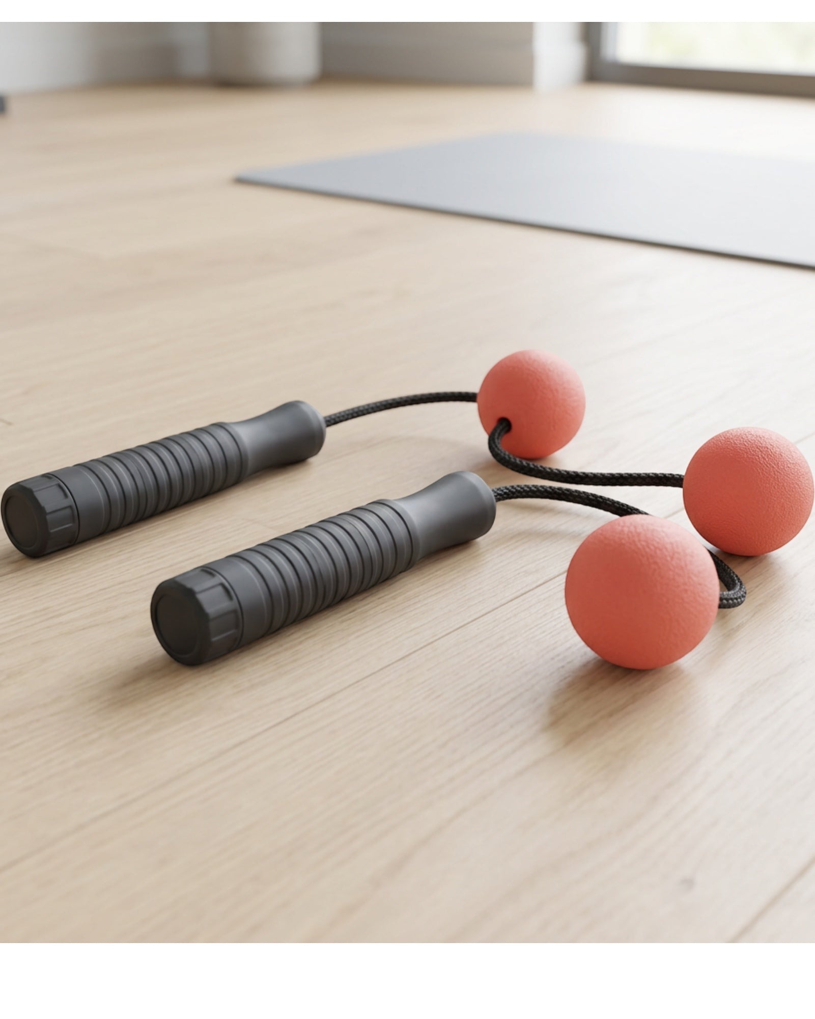 Ymxvk Cordless Weighted Ball Jump Rope 180 g Charcoal Coral - Lifestyle view