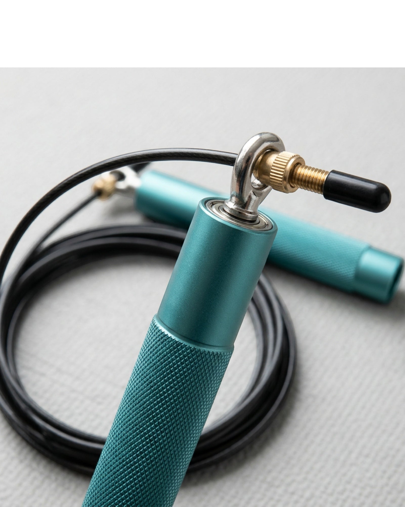 Ymxvk Dual Bearing Steel Cable Speed Jump Rope 3 m Teal - Detail view