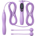 Ymxvk Lavender Digital Cordless Jump Rope Set